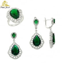 Gümüş zirkon taşlı set